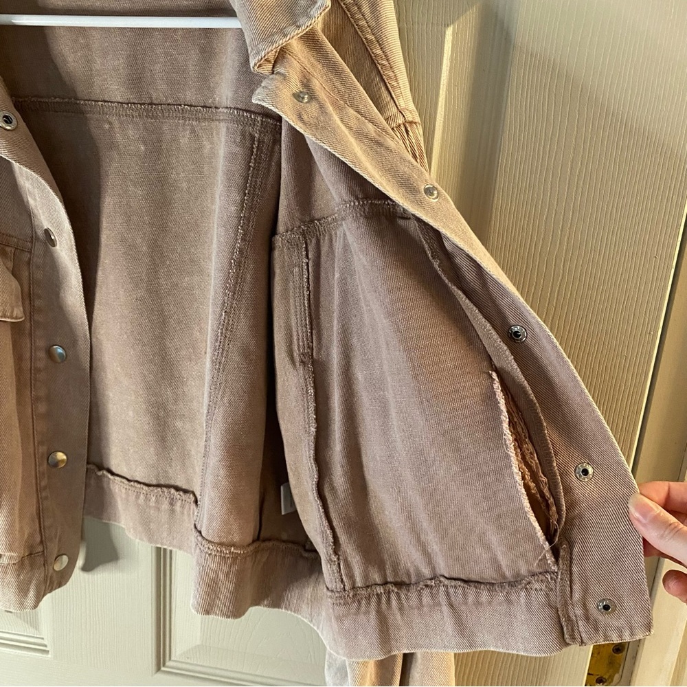 Oversized Cropped Denim Jacket - image 8